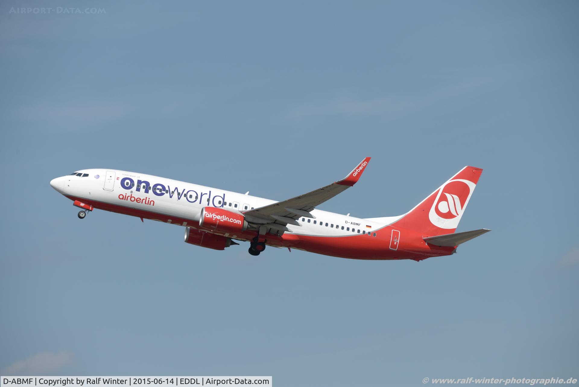 D-ABMF, 2012 Boeing 737-86J C/N 37767, Boeing 737-86J(W) - AB BER Air Berlin 'Oneworld' - 37767 - D-ABMF - 14.06.2015 - DUS