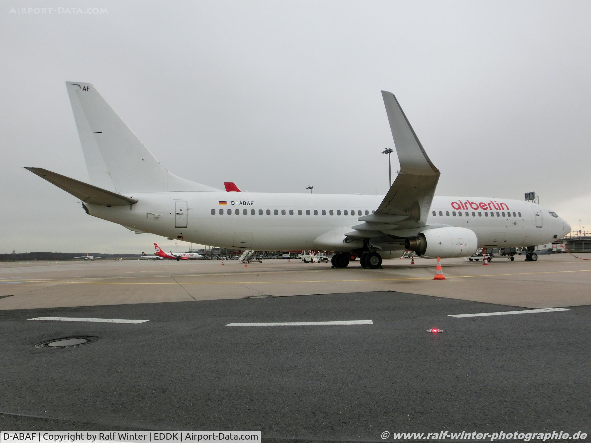 D-ABAF, 2001 Boeing 737-86J C/N 30878, Boeing 737-86J(W) HG NLY Niki opby TUIfly Air Berlin Sticker - 30878 - D-ABAF - 2015 - CGN