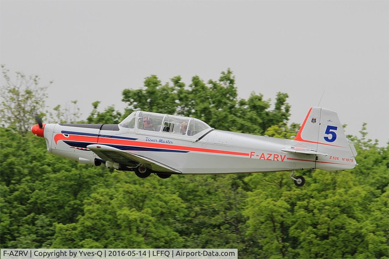 F-AZRV, Zlin Z-526 Trener Master C/N 1079, Zlin Z-526 Trener Master, Take off rwy 28, La Ferté-Alais airfield (LFFQ) Air show 2016