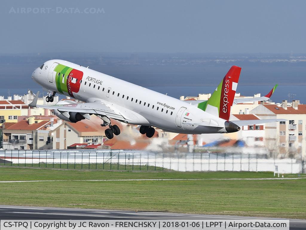 CS-TPQ, 2011 Embraer 190LR (ERJ-190-100LR) C/N 19000450, TAP Express take off runway 03