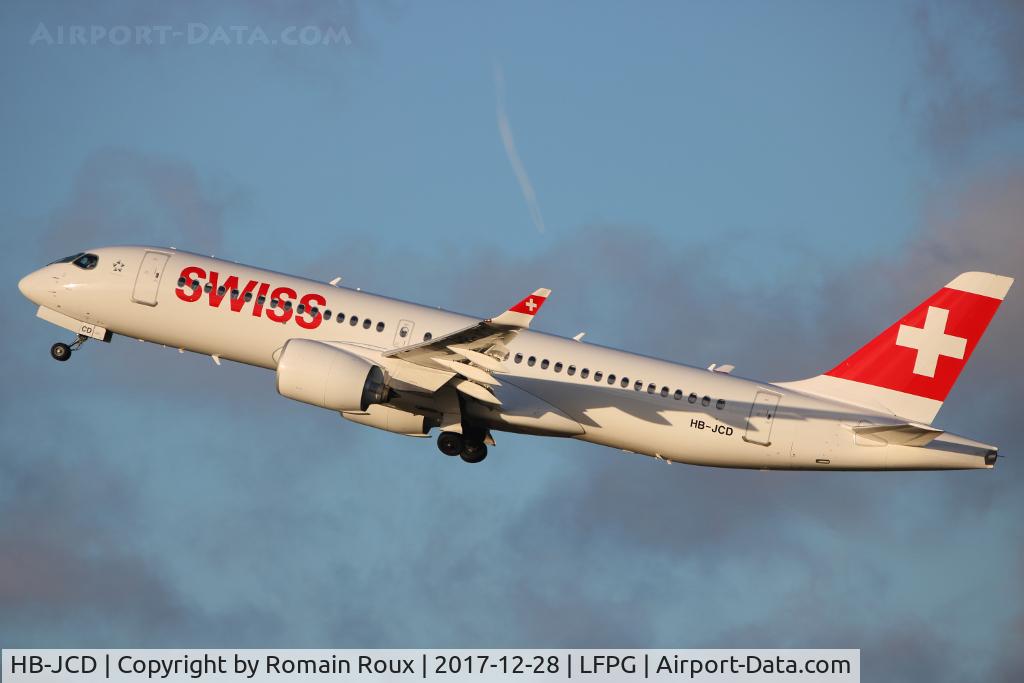 HB-JCD, 2017 Bombardier CSeries CS300 (BD-500-1A11) C/N 55013, Take off