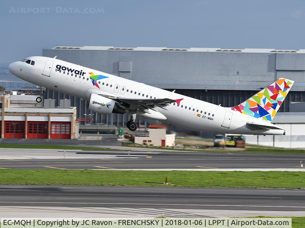 EC-MQH, 2000 Airbus A320-214 C/N 1296, Gowair Vaction Airlines TO3435 take off runway 03 to Paris Orly