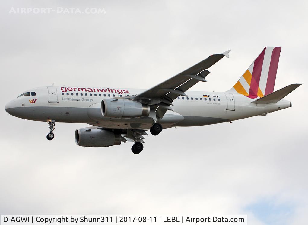 D-AGWI, 2008 Airbus A319-132 C/N 3358, Landing rwy 25R