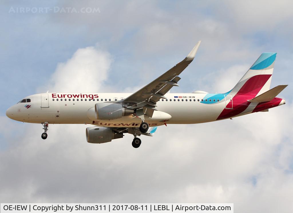 OE-IEW, 2016 Airbus A320-214 C/N 7148, Landing rwy 25R