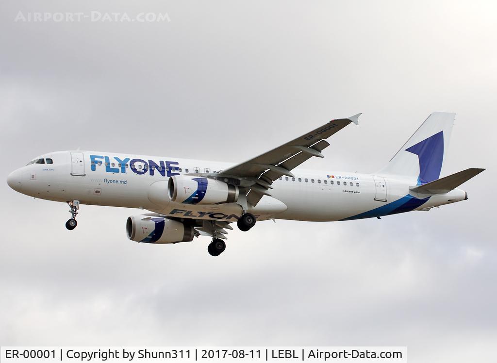 ER-00001, 2008 Airbus A320-233 C/N 3581, Landing rwy 25R