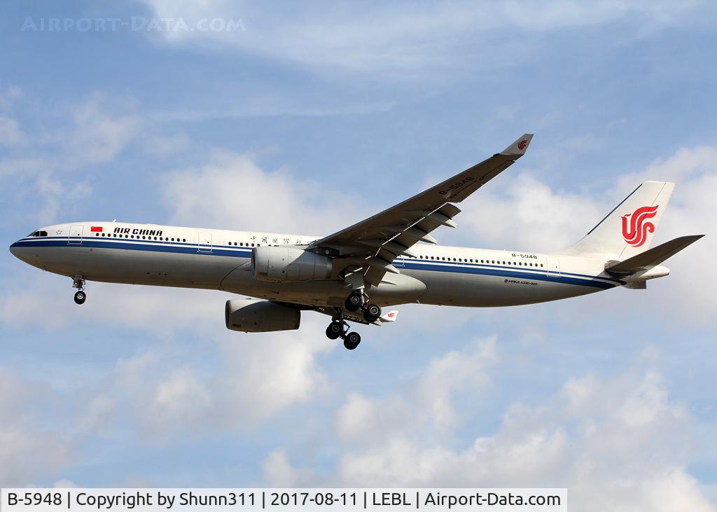 B-5948, 2014 Airbus A330-343 C/N 1541, Landing rwy 25R
