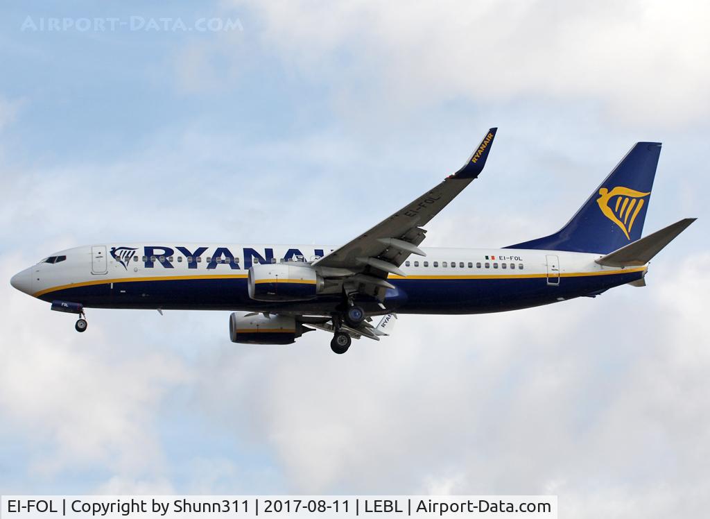 EI-FOL, 2016 Boeing 737-8AS C/N 61580, Landing rwy 25R