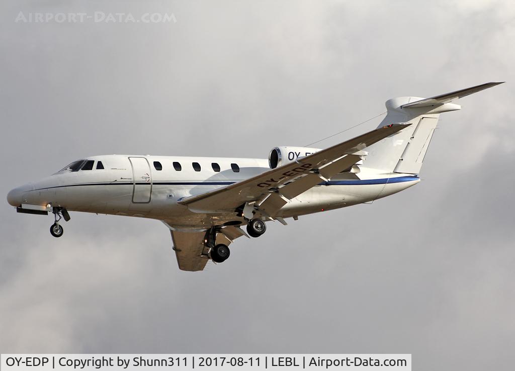 OY-EDP, 1984 Cessna 650 Citation III C/N 650-0014, Landing rwy 25R