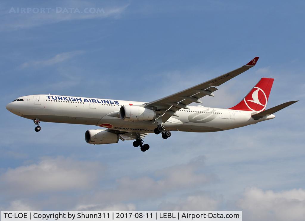 TC-LOE, 2015 Airbus A330-343 C/N 1592, Landing rwy 25R