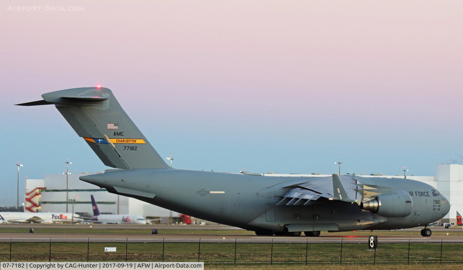 07-7182, 2007 Boeing C-17A Globemaster III C/N P-182, Taken at Alliance Fort Worth, Texas

Charleston C-17