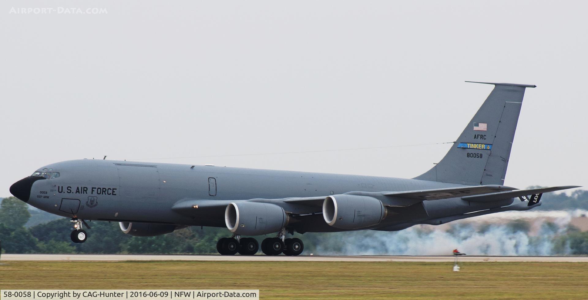 58-0058, 1959 Boeing KC-135R Stratotanker C/N 17803, Tinker AFB, KC-135R, Taken at NAS/JRB Fort Worth