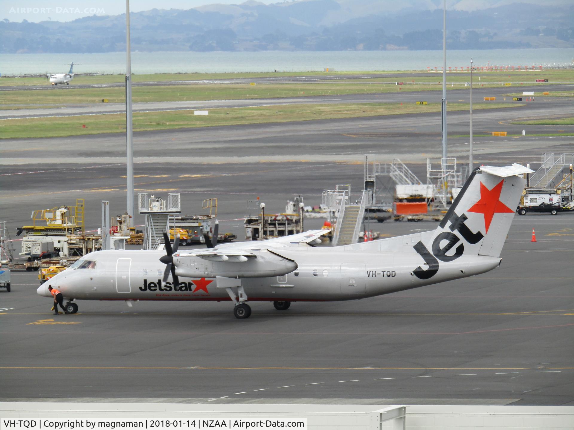 VH-TQD, 2004 De Havilland Canada DHC-8-315 Dash 8 C/N 598, about to leave stand