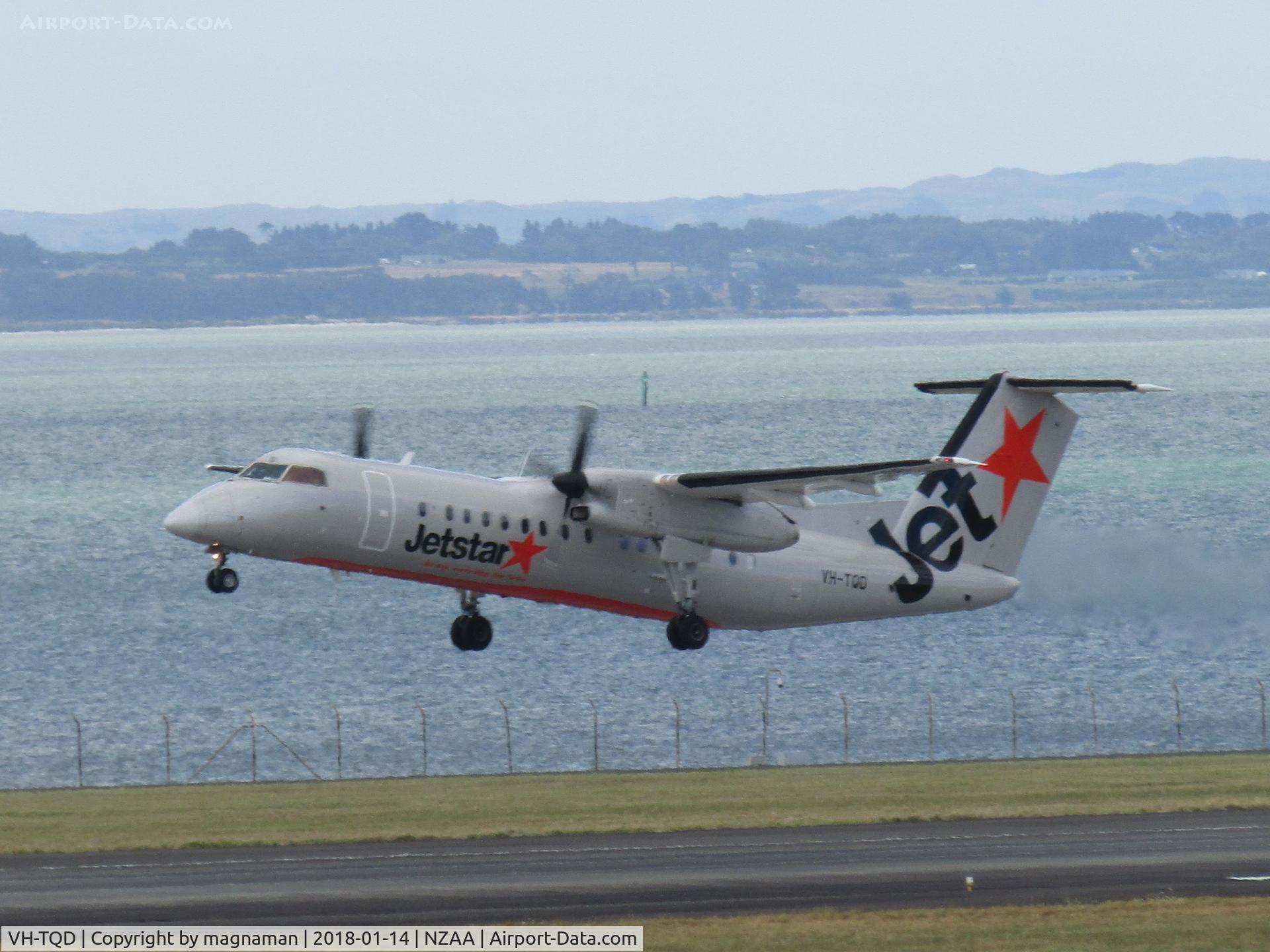 VH-TQD, 2004 De Havilland Canada DHC-8-315 Dash 8 C/N 598, lift off from AKL