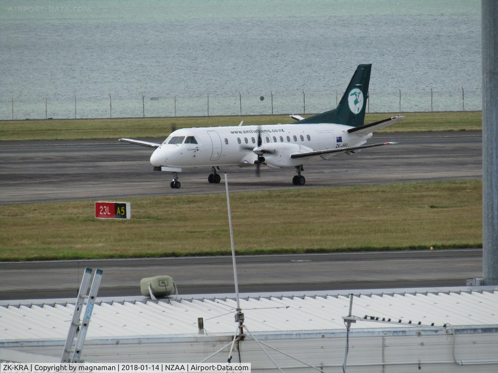 ZK-KRA, 1986 Saab SF340A C/N 340A-065, just landed - now one of 3 saabs with air chathams