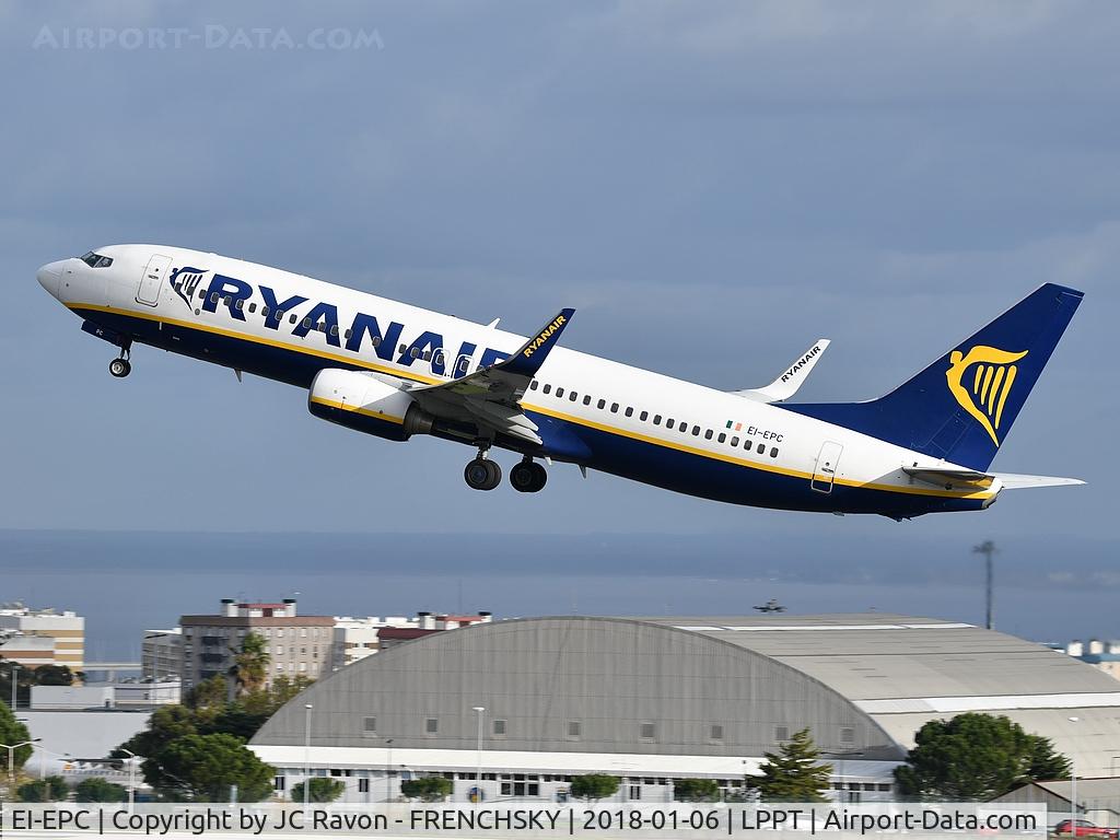 EI-EPC, 2011 Boeing 737-8AS C/N 40312, FR1887 take off runway 03 to London Stansted