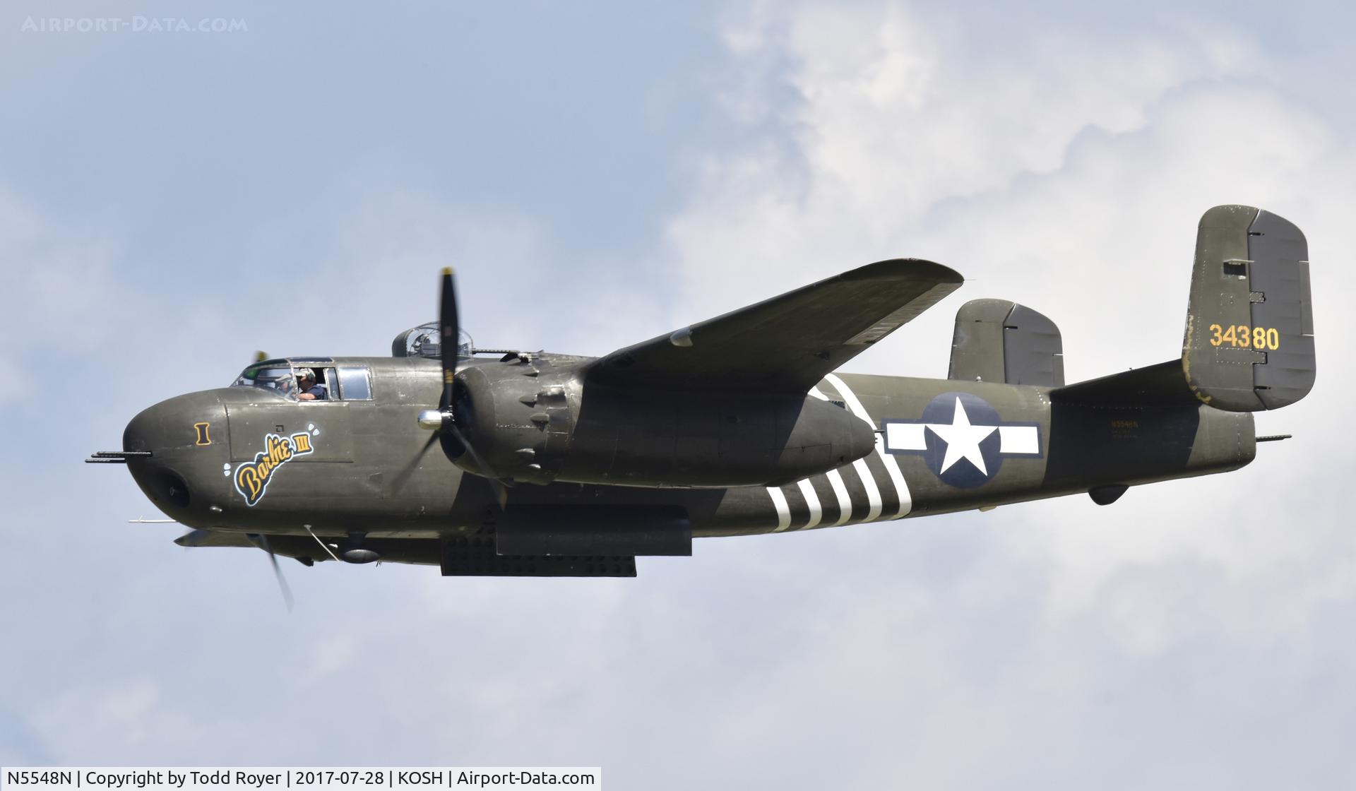 N5548N, 1943 North American B-25H Mitchell C/N 98-21107, Airventure 2017