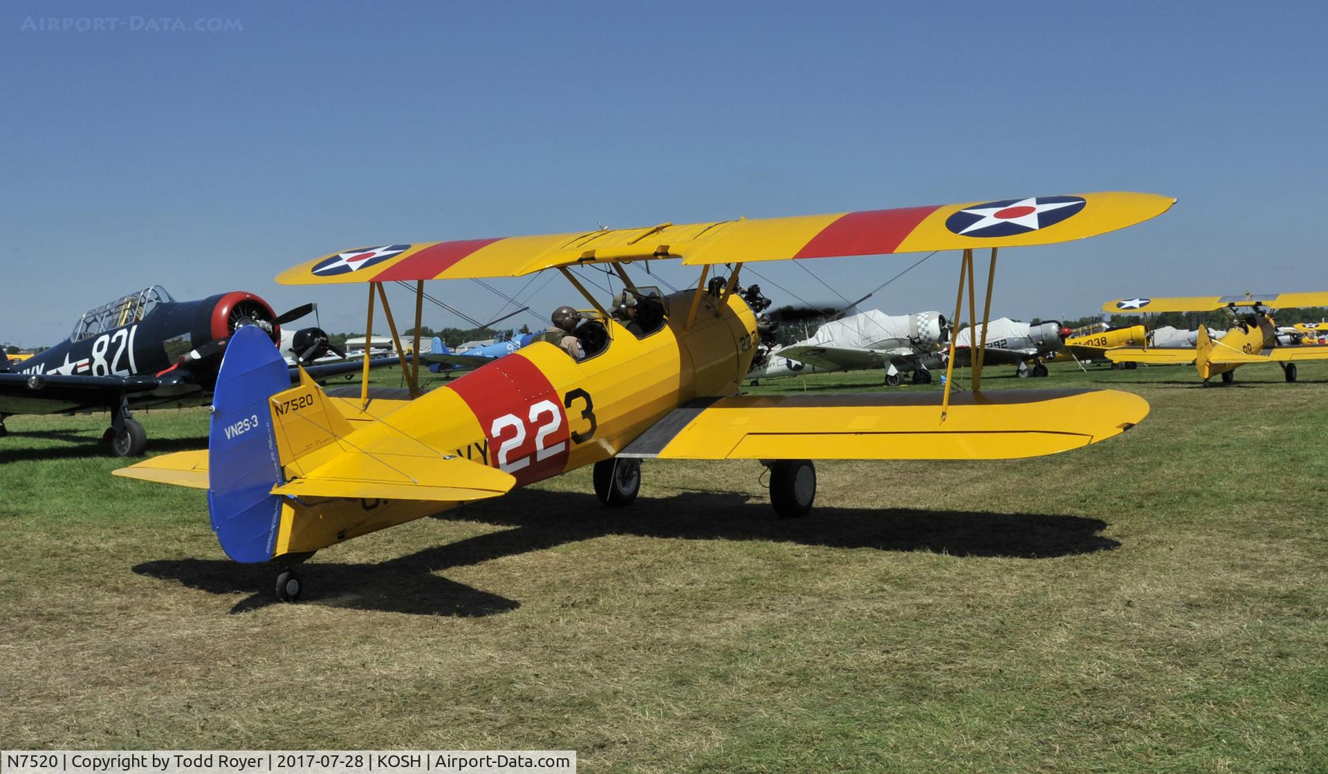 N7520, 1943 Boeing B75N1 C/N 75-7124, Airventure 2017