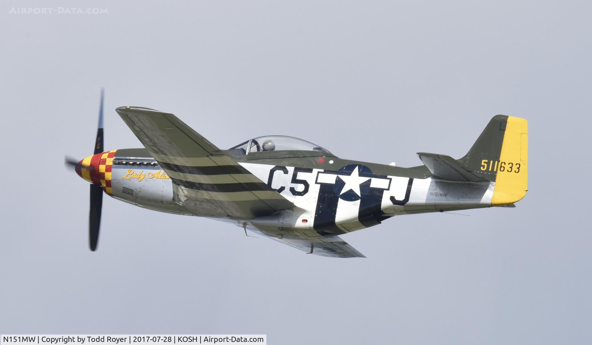 N151MW, 1945 North American P-51D Mustang C/N 124-48386, Airventure 2017