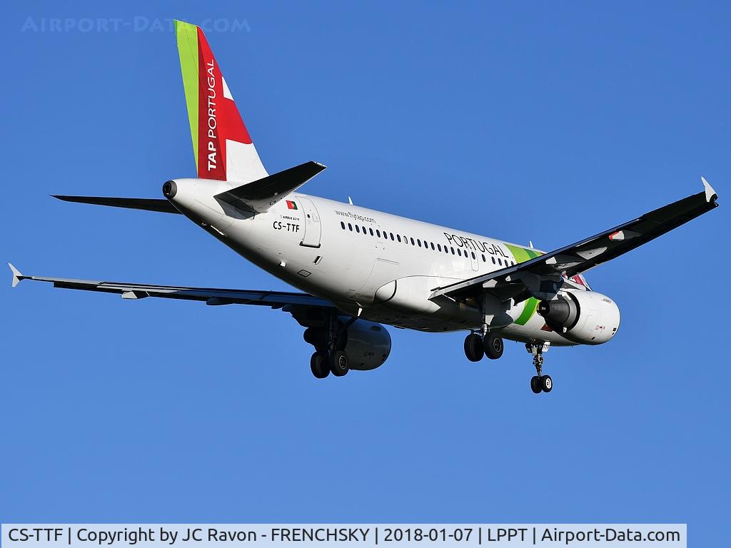CS-TTF, 1998 Airbus A319-111 C/N 837, TP441 from Paris Orly landing runway 03