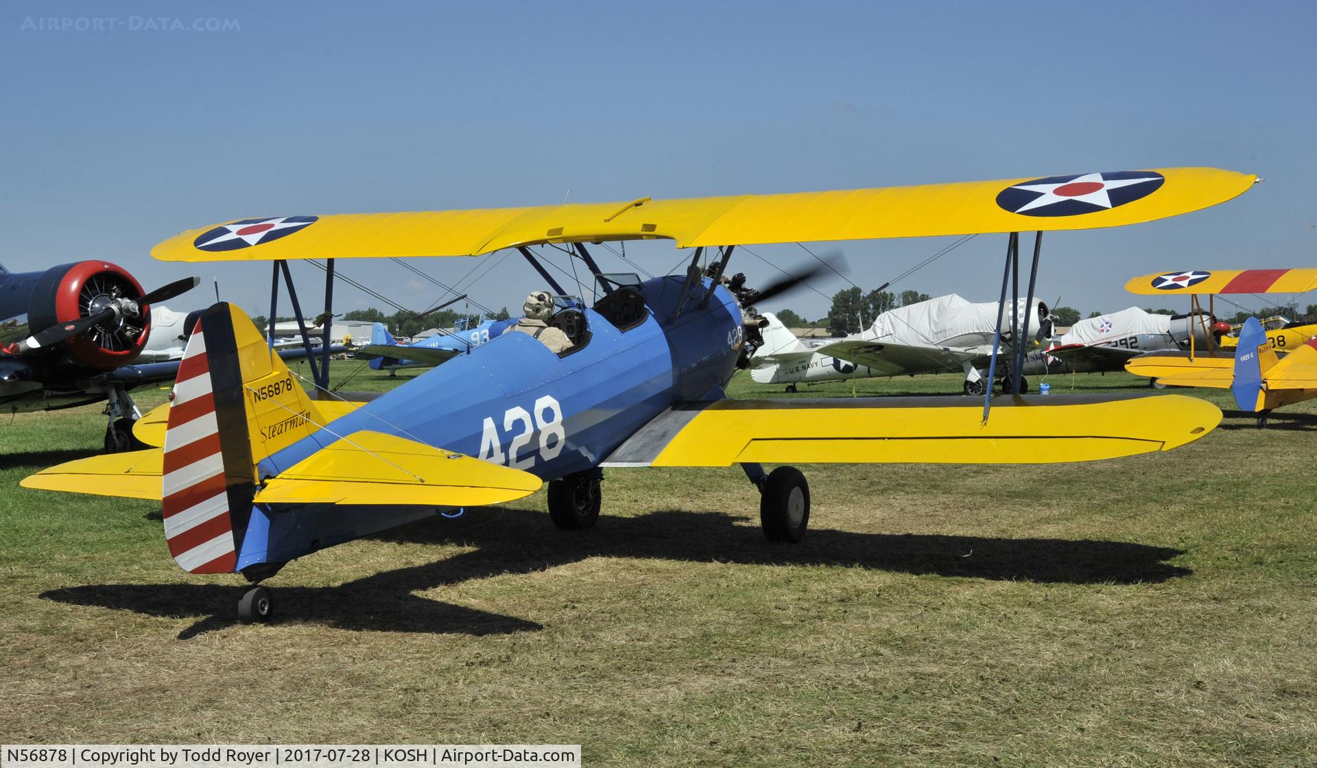 N56878, 1943 Boeing A75N1(PT17) C/N 75-1712, Airventure 2017