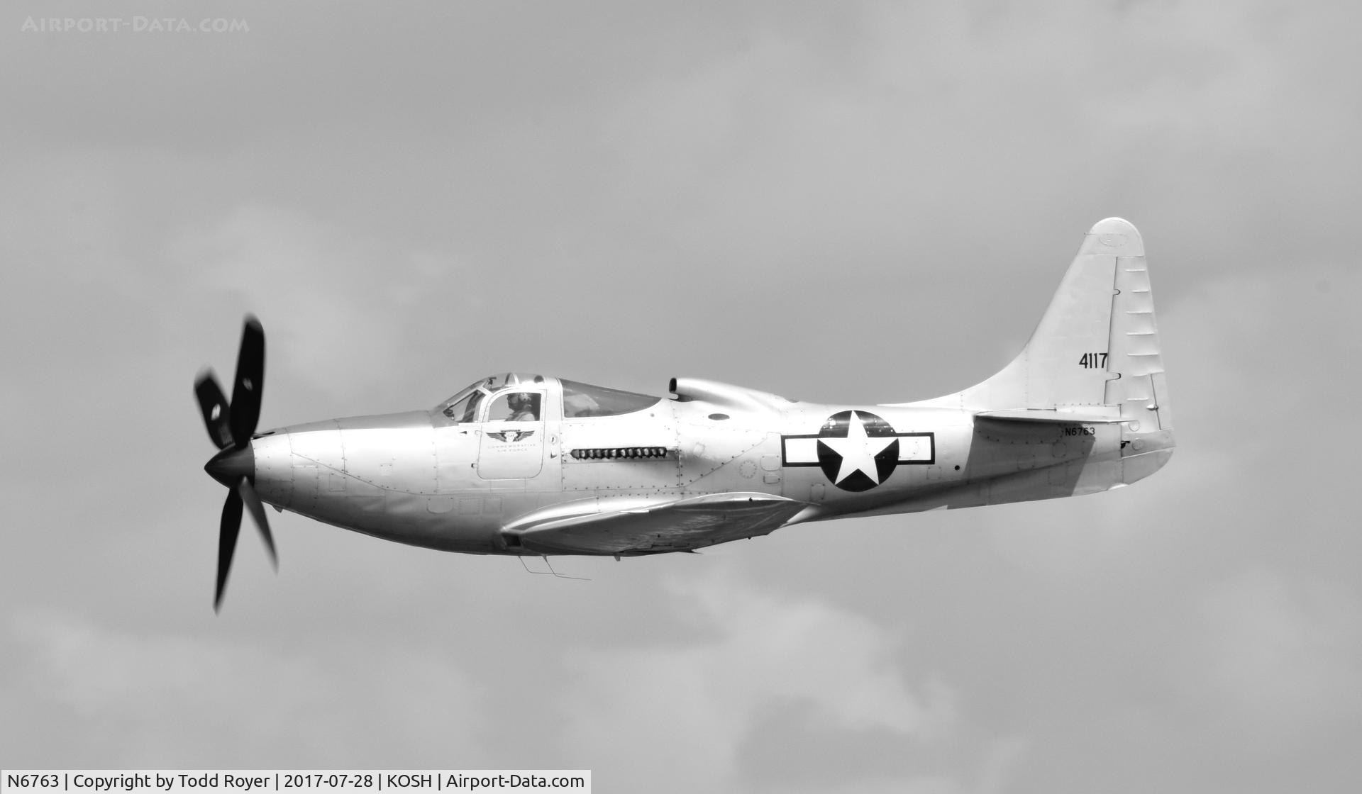 N6763, 1946 Bell P-63F Kingcobra C/N 296E1-1R, Airventure 2017