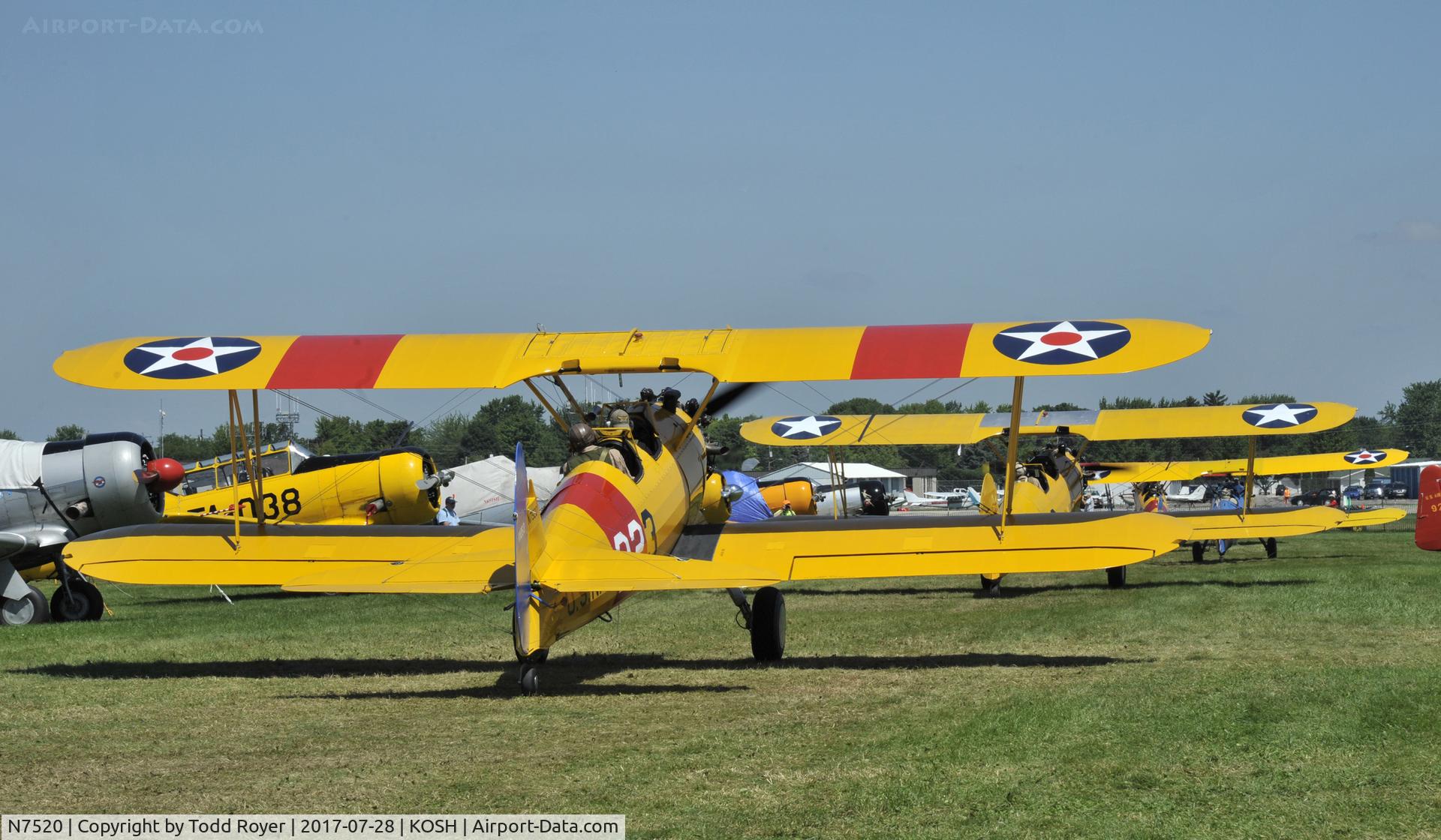 N7520, 1943 Boeing B75N1 C/N 75-7124, Airventure 2017