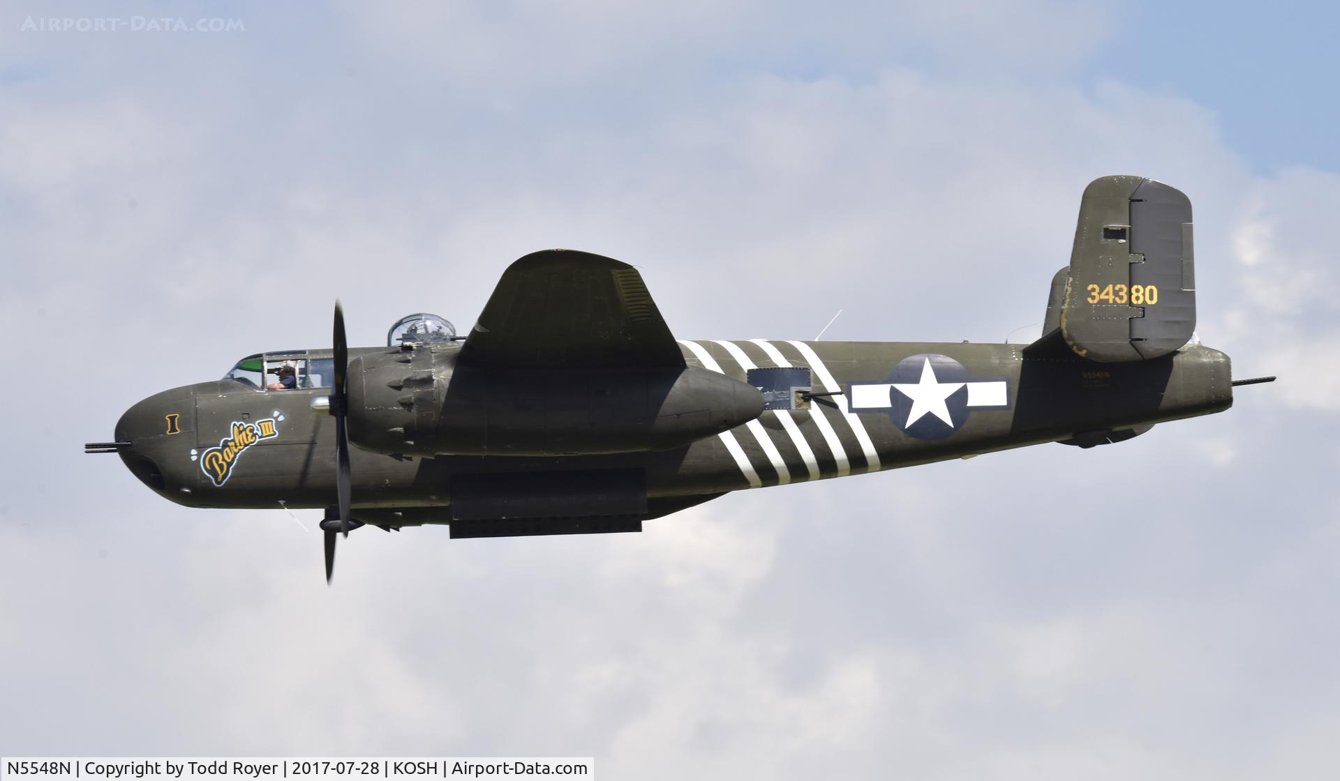 N5548N, 1943 North American B-25H Mitchell C/N 98-21107, Airventure 2017