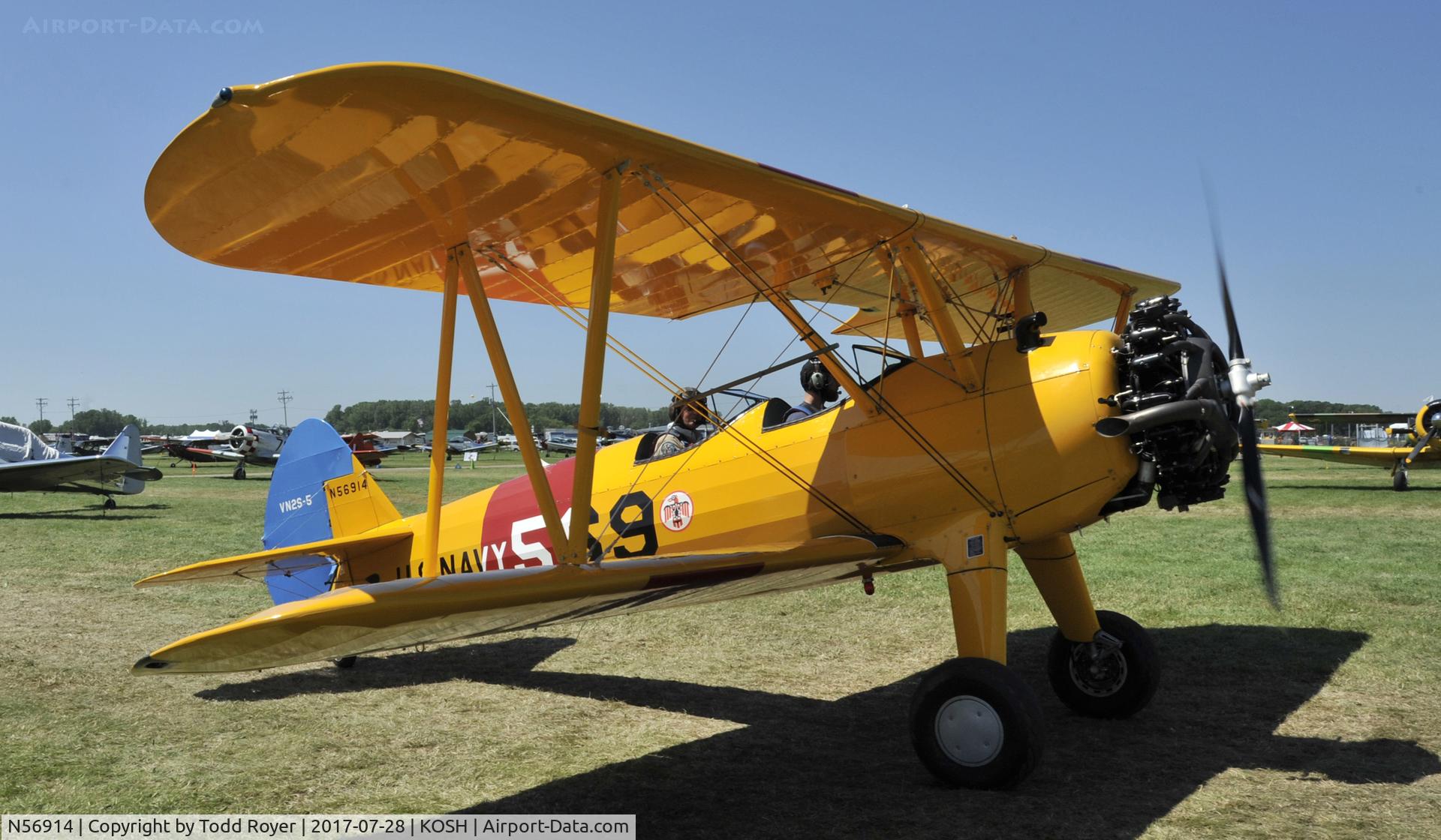 N56914, 1942 Boeing A75N1(PT17) C/N 75-2101, Airventure 2017