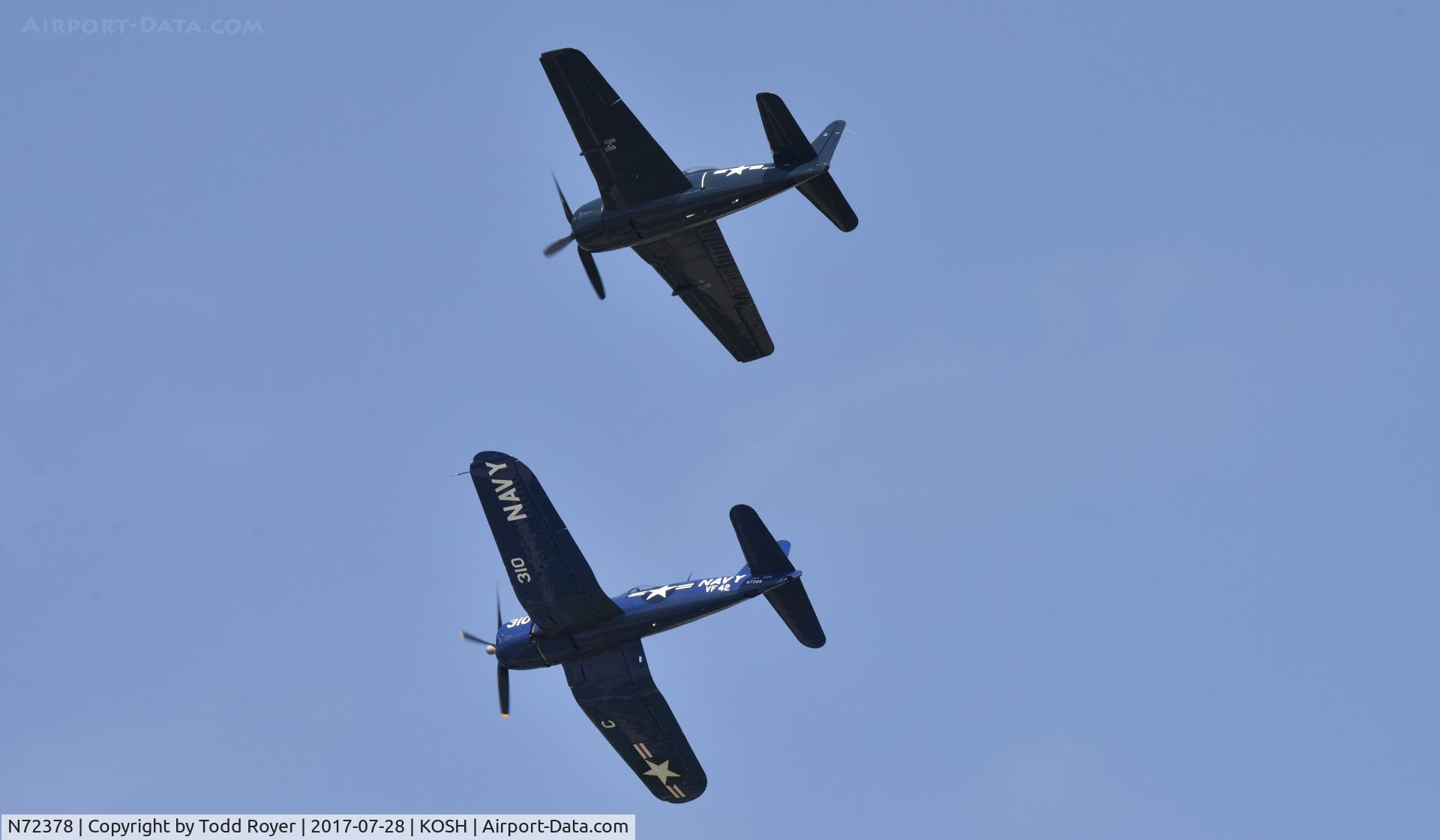 N72378, 1946 Vought F4U-4 Corsair C/N 9542, Airventure 2017