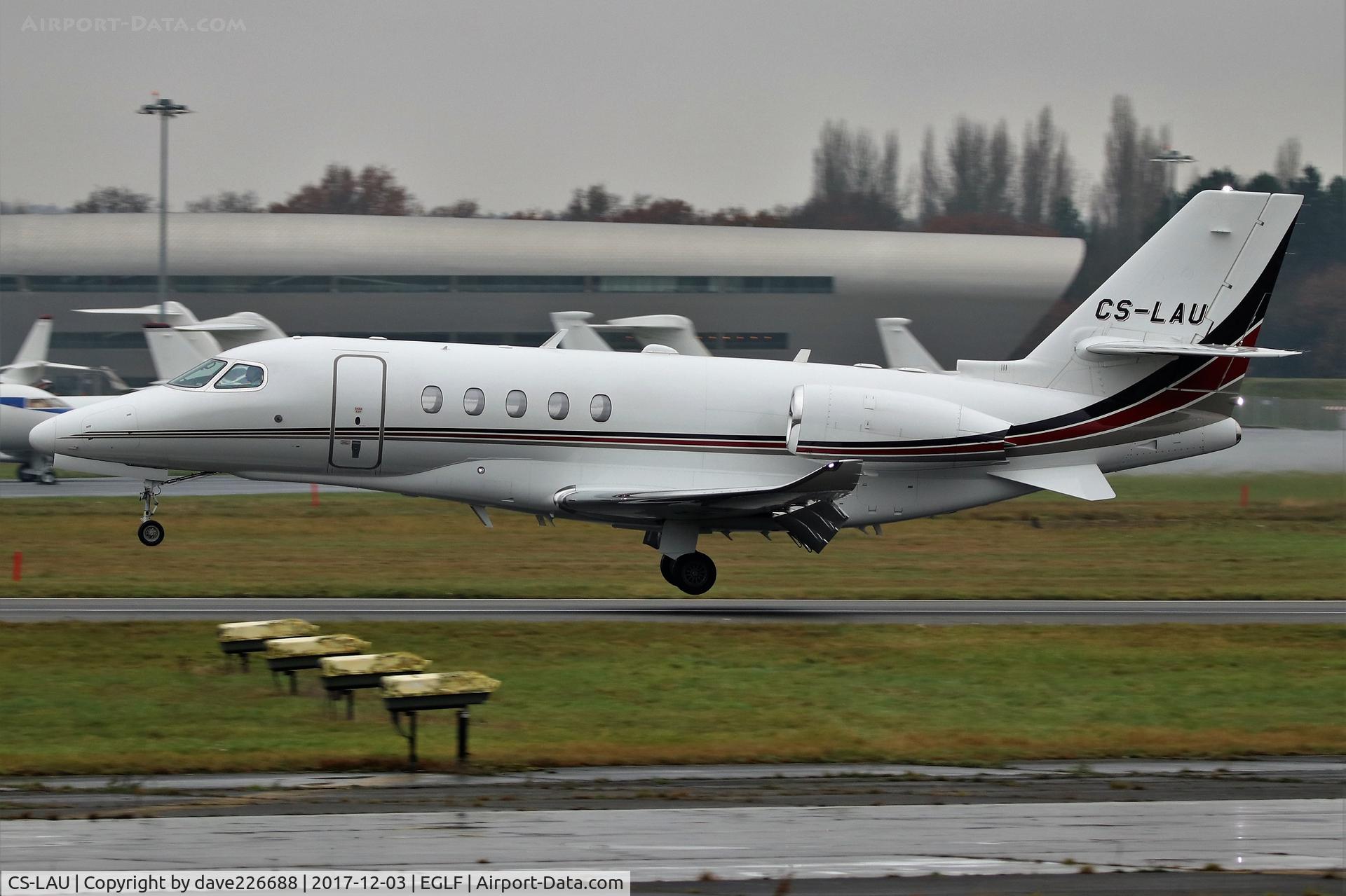 CS-LAU, 2016 Cessna 680A Citation Latitude C/N 680A-0027, Netjets Citation Latitude landing on 24 at Farnborough