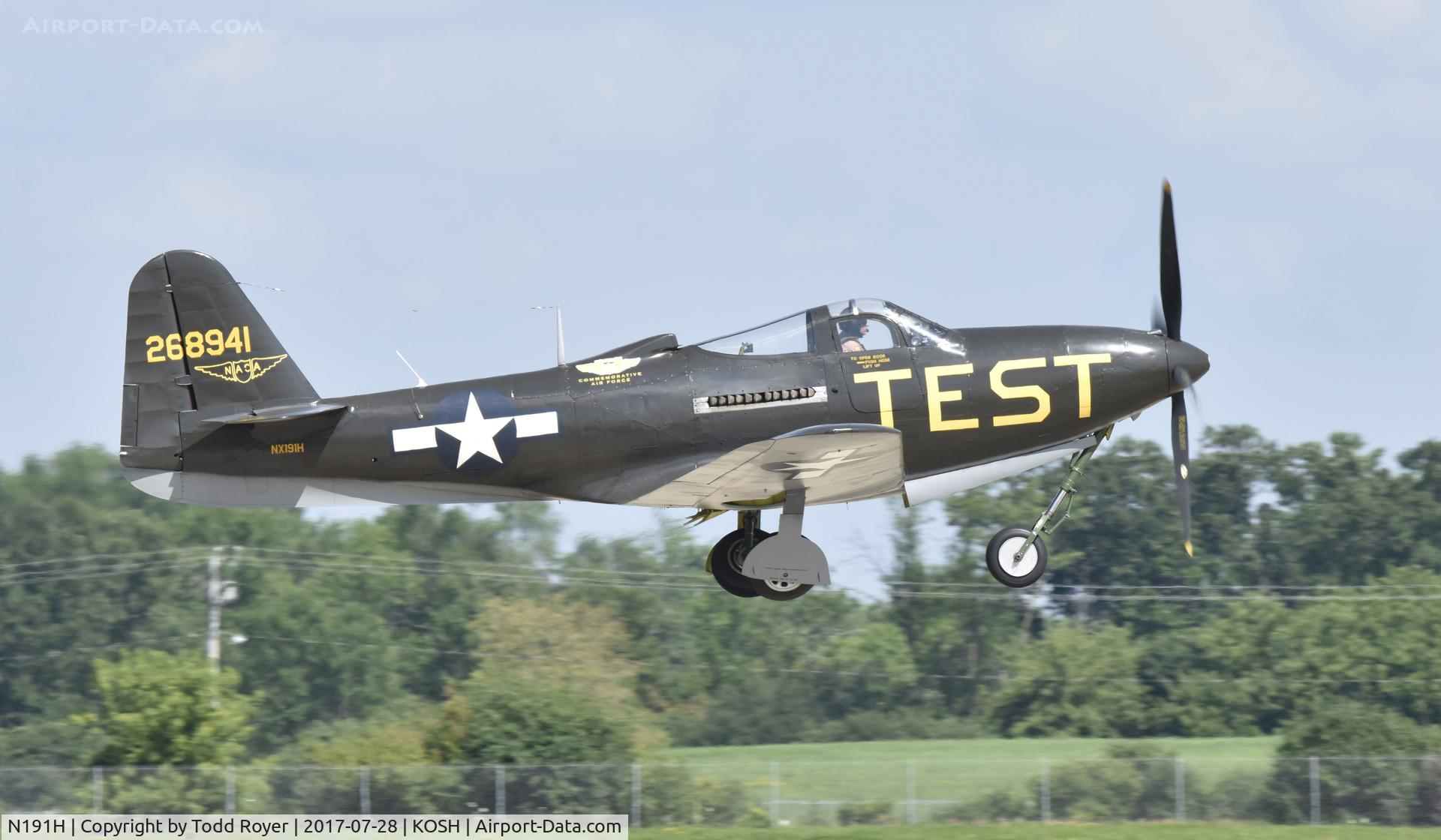 N191H, 1944 Bell P-63A-6-BE Kingcobra C/N 33-11, Airventure 2017