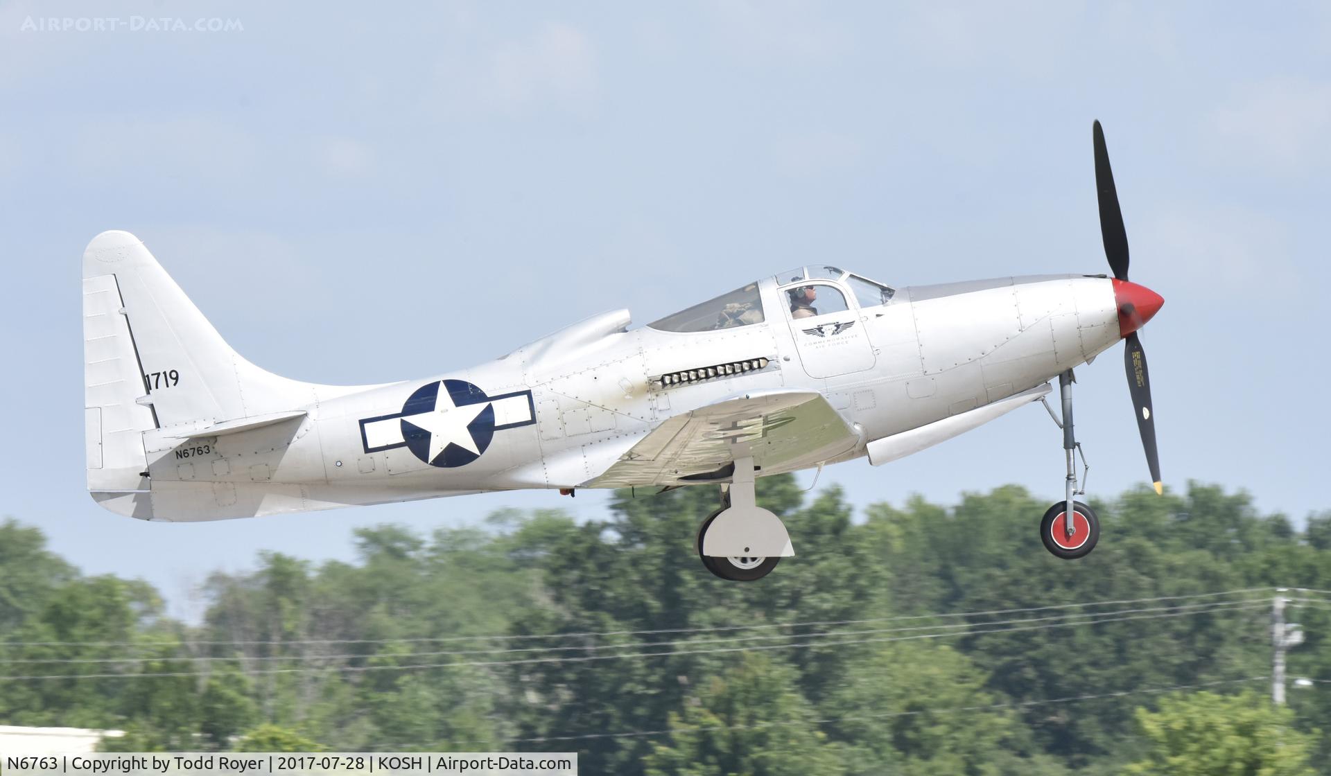N6763, 1946 Bell P-63F Kingcobra C/N 296E1-1R, Airventure 2017