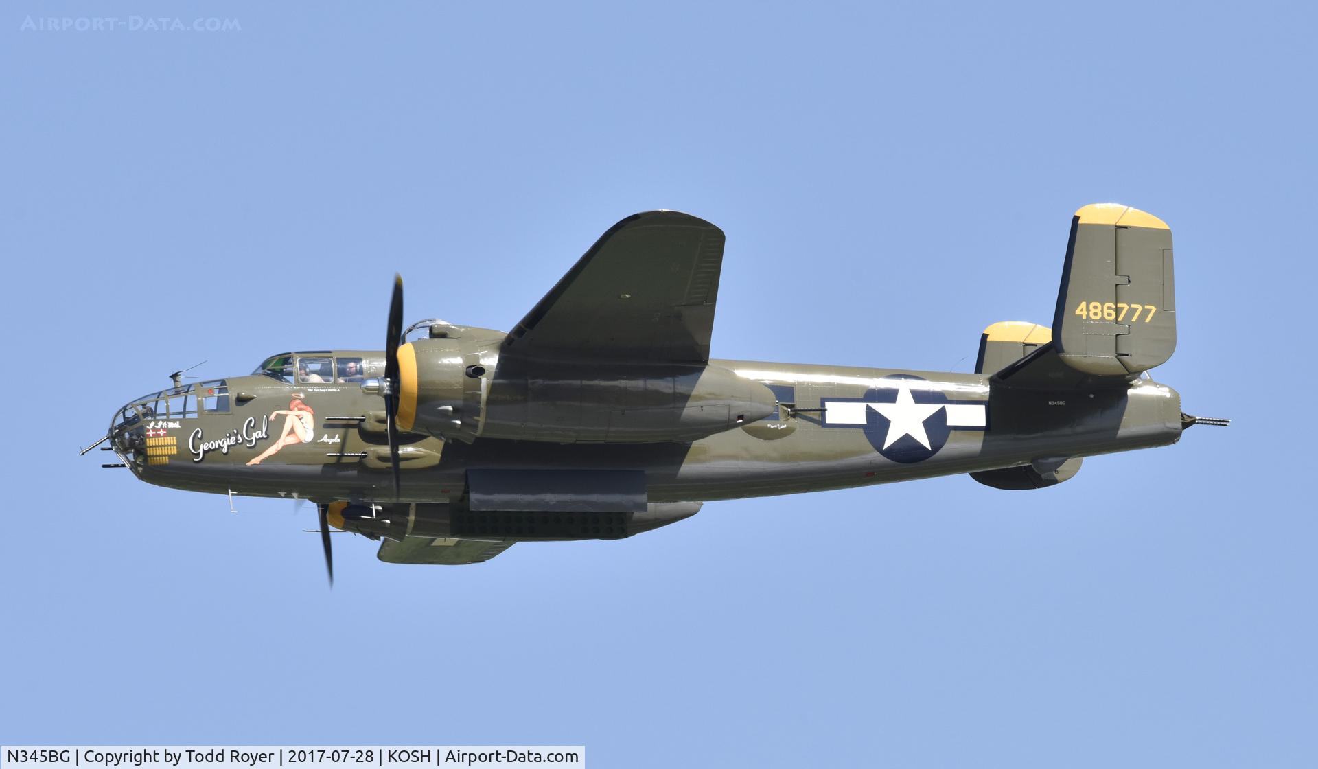 N345BG, 1944 North American TB-25N Mitchell C/N 108-47531, Airventure 2017