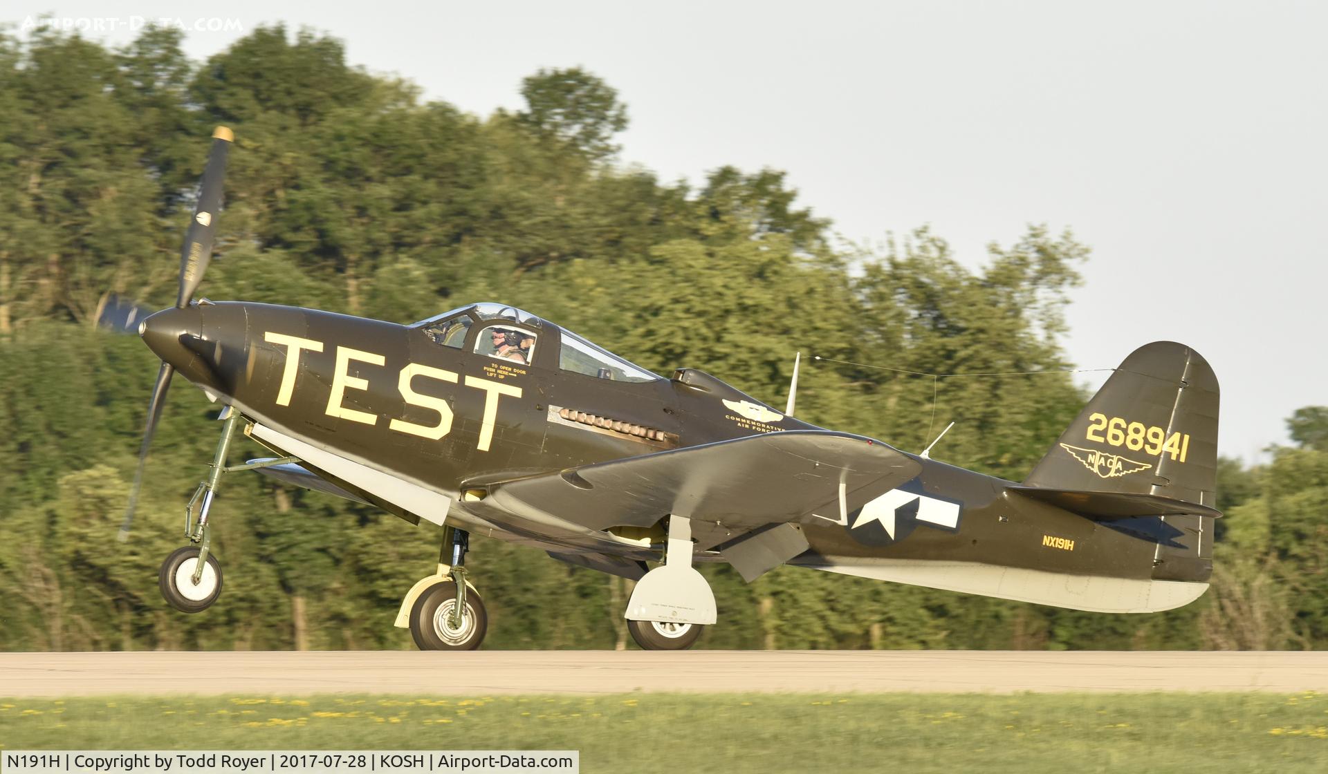 N191H, 1944 Bell P-63A-6-BE Kingcobra C/N 33-11, Airventure 2017