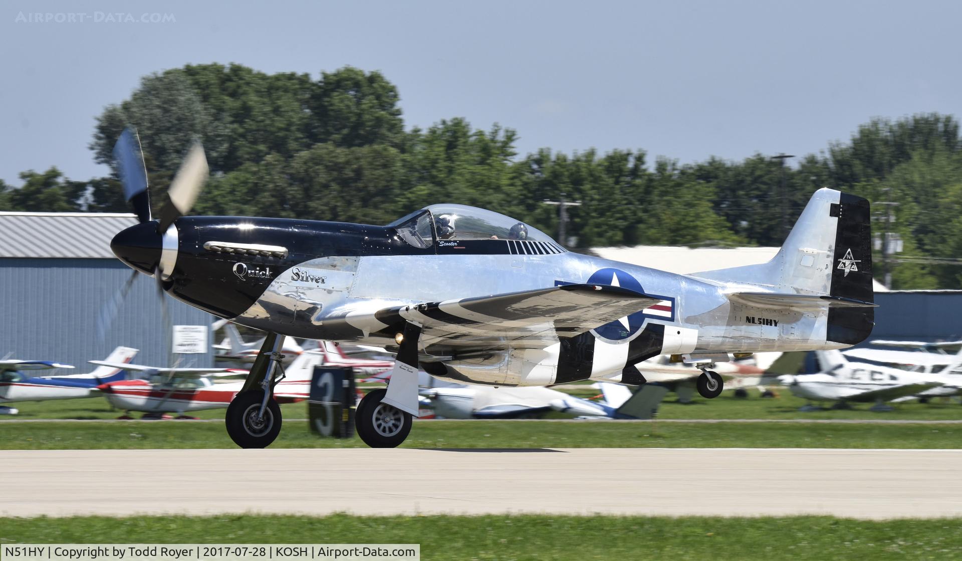 N51HY, 1944 North American P-51D Mustang C/N 124-48192, Airventure 2017