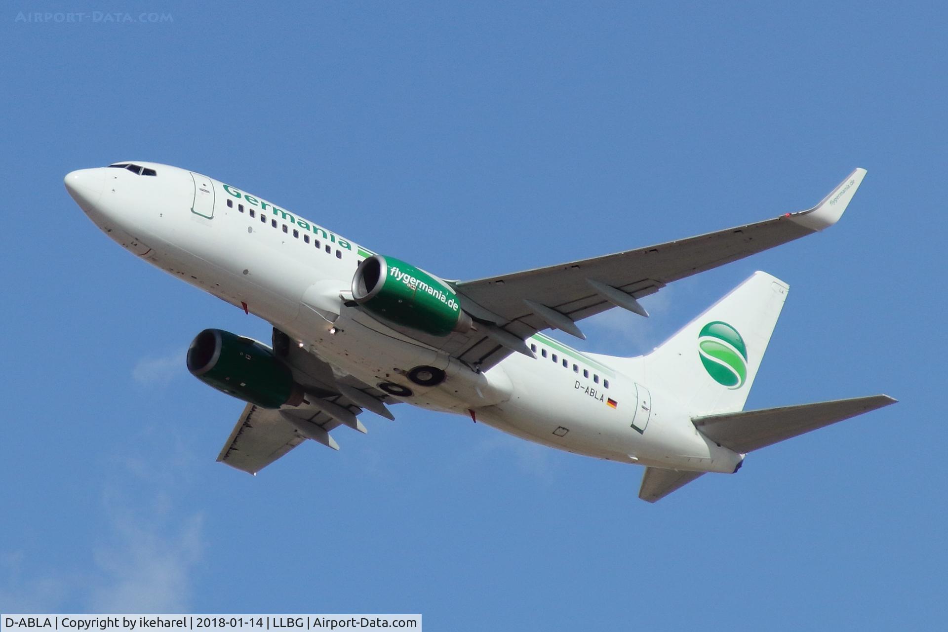 D-ABLA, 2007 Boeing 737-76J C/N 36114, Germania flight to Dusseldorf, approx. duration of 4h30m.