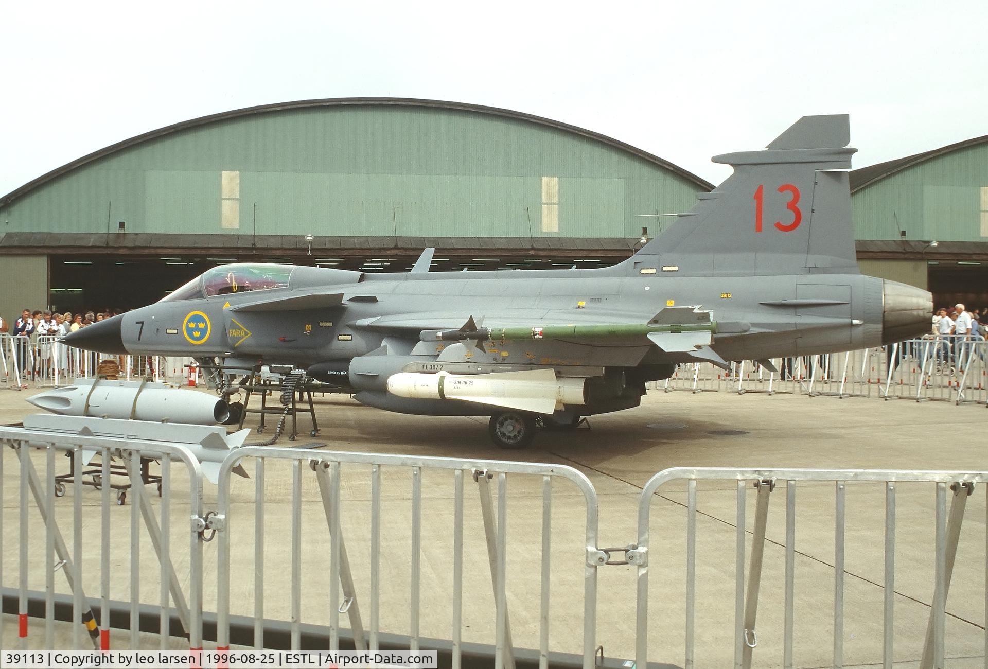 39113, Saab JAS-39A Gripen C/N 39-113, Ljungbyhed F.5 Air Base 25.8.1996
