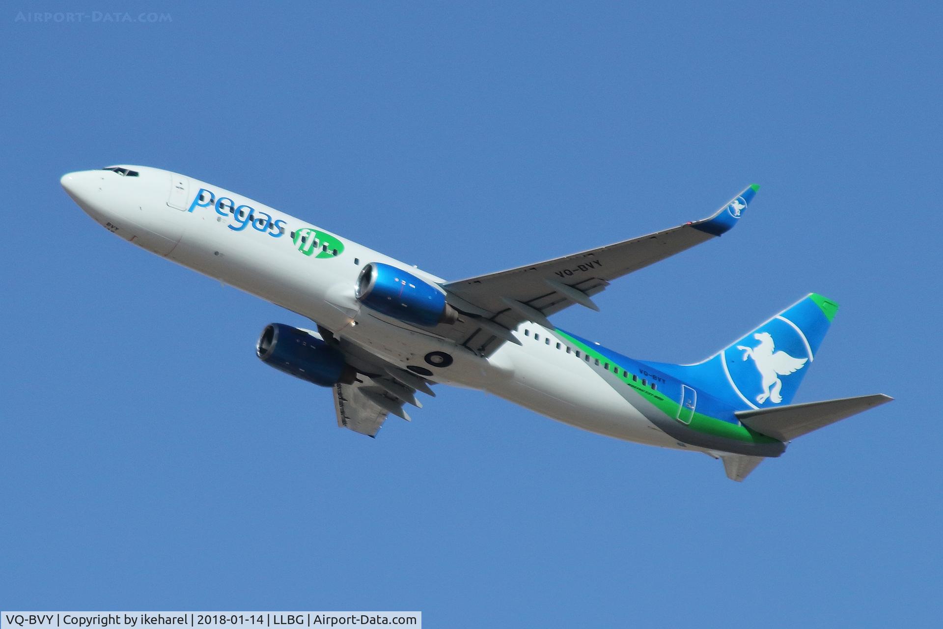 VQ-BVY, 2005 Boeing 737-8Q8 C/N 32841, Pegas Fly, previously named Ikar, flight en-route to Moscow. 