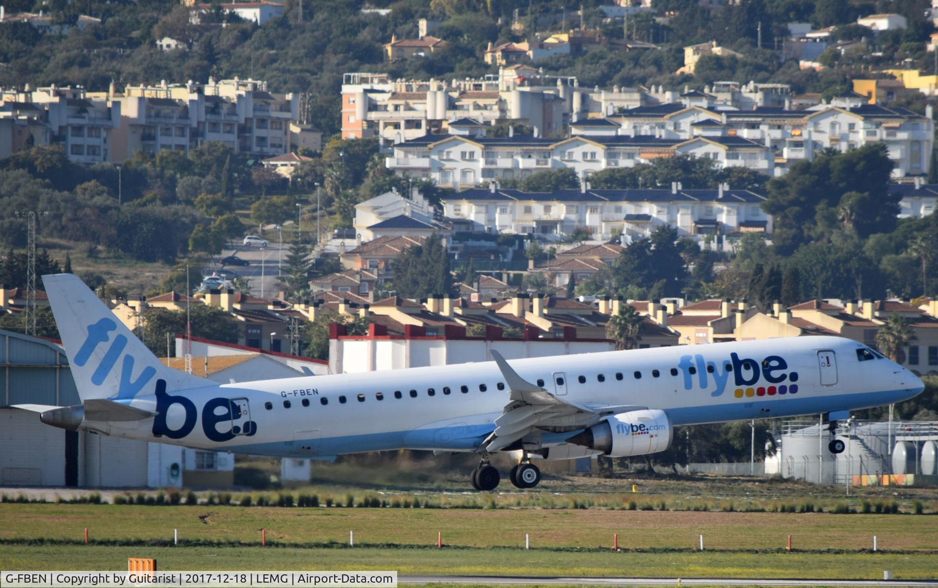 G-FBEN, 2008 Embraer 195LR (ERJ-190-200LR) C/N 19000213, At Malaga