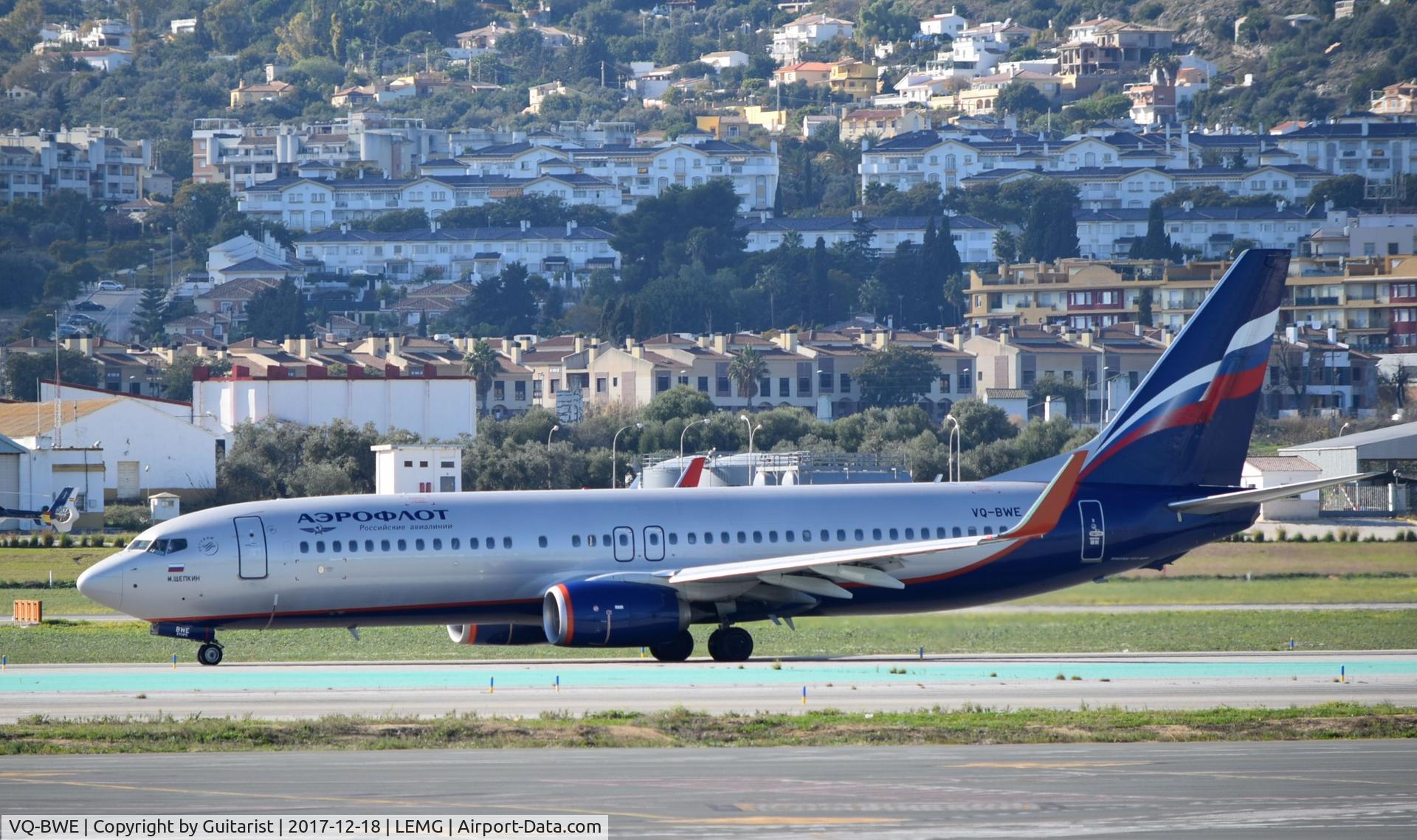 VQ-BWE, 2015 Boeing 737-8LJ C/N 41213, At Malaga