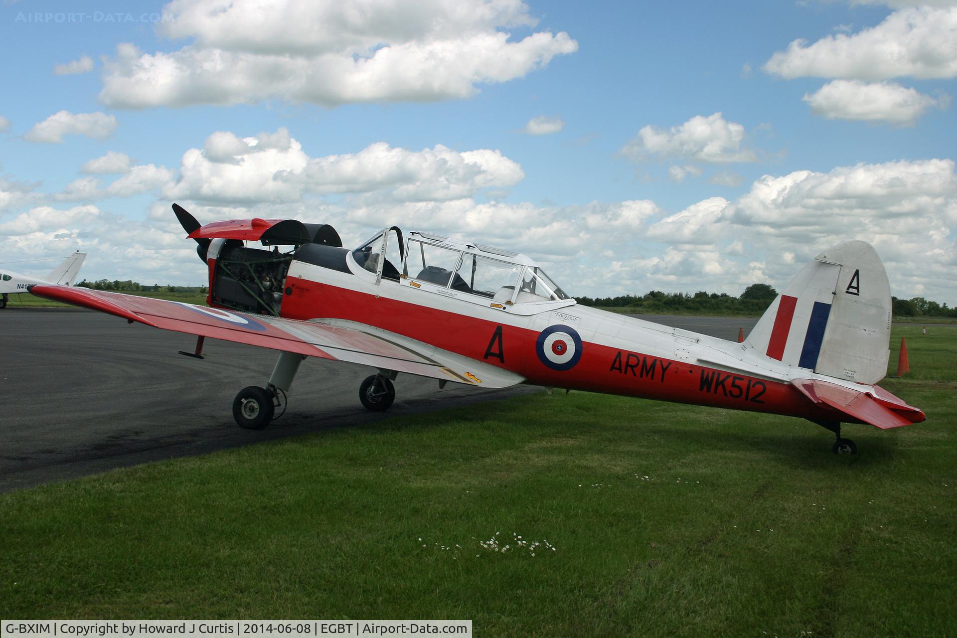 G-BXIM, 1951 De Havilland DHC-1 Chipmunk 22 C/N C1/0548, Painted as WK512. At the Chip and Dog meet, 2014.