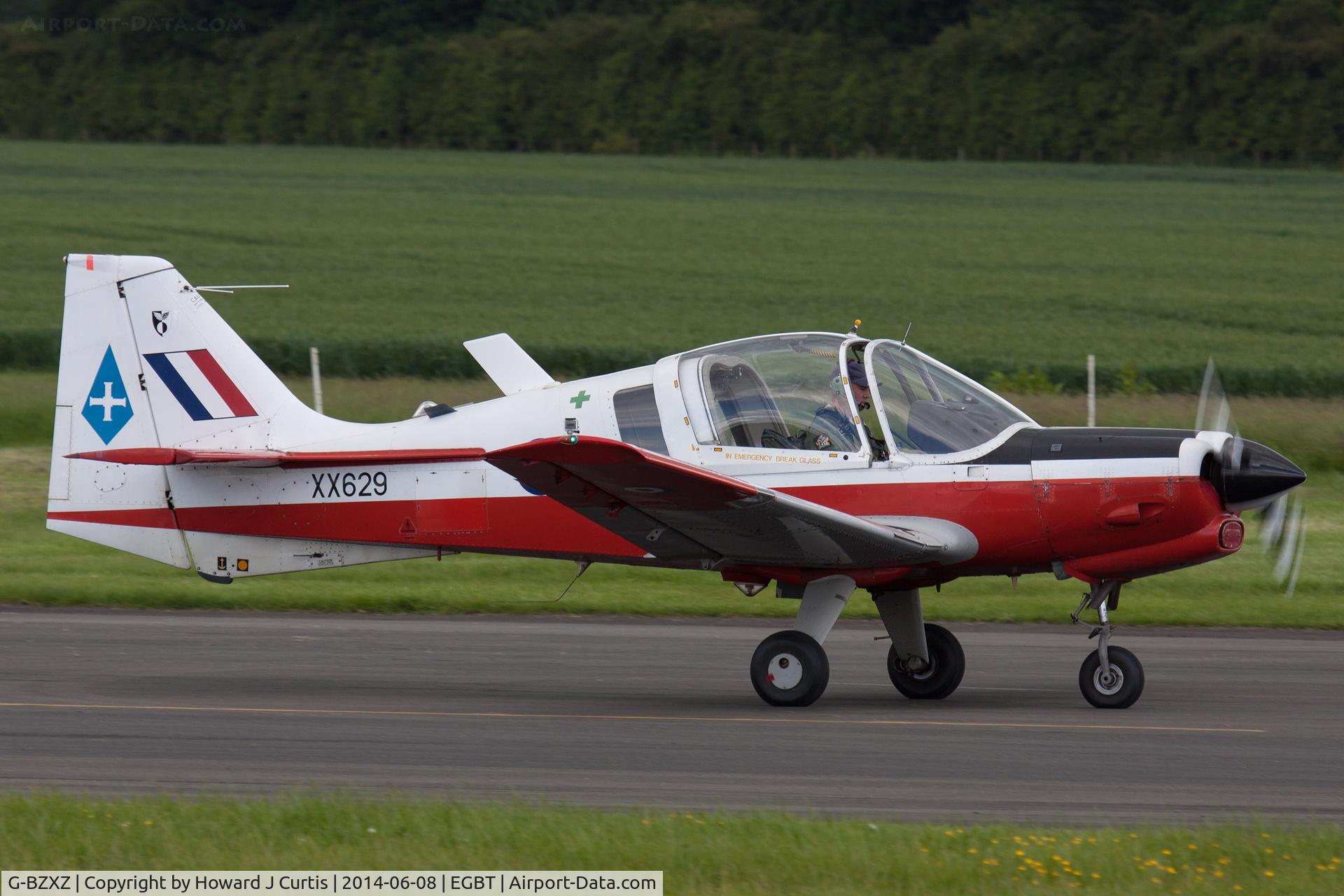 G-BZXZ, 1974 Scottish Aviation Bulldog T.1 C/N BH120/294, Painted as XX629. At the Chip and Dog meet, 2014.