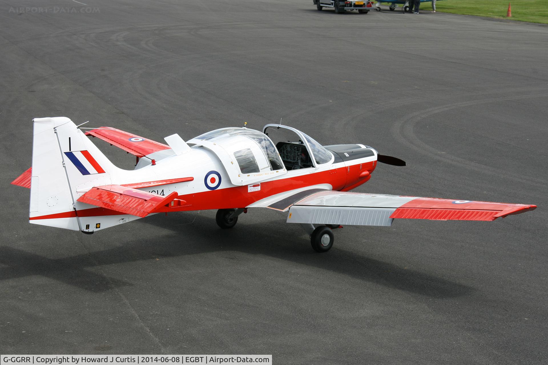 G-GGRR, 1974 Scottish Aviation Bulldog T.1 C/N BH120/272, Painted as XX614. At the Chip and Dog meet, 2014.