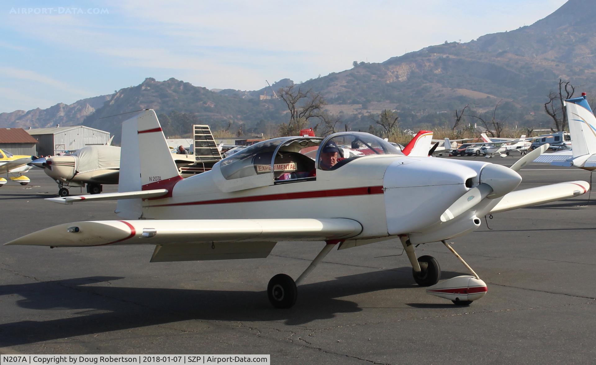 N207A, 1993 Vans RV-6A C/N 20430, 1993 Abercrombie VANs RV-6A, Lycoming O-320 160 Hp, taxi