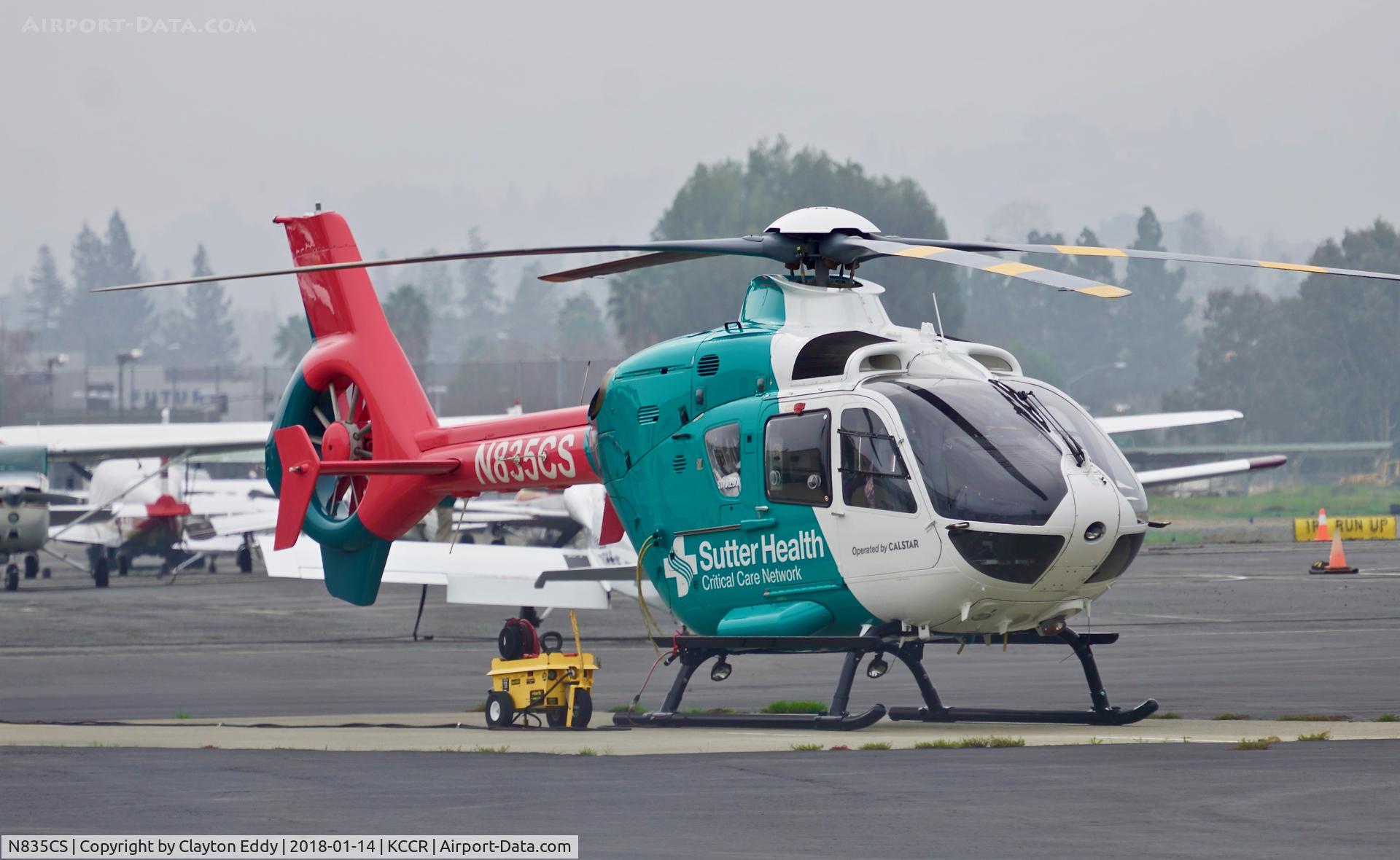 N835CS, 2012 Eurocopter EC-135P-2+ C/N 1091, Buchanan Field Concord California 2018.