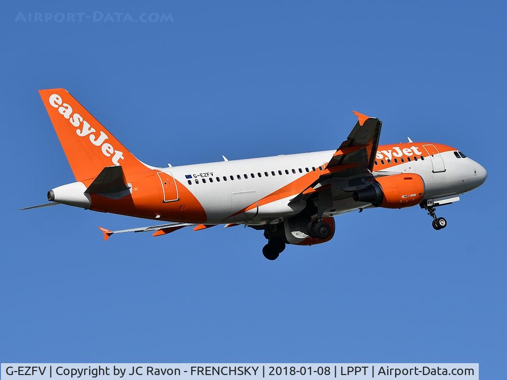 G-EZFV, 2010 Airbus A319-111 C/N 4327, U23760 take off runway 03 to Paris CDG
