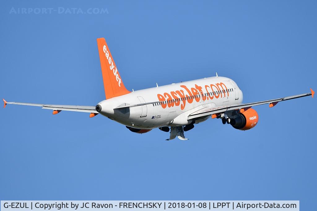 G-EZUL, 2012 Airbus A320-214 C/N 5019, U22366 take off runway 03 to London Luton