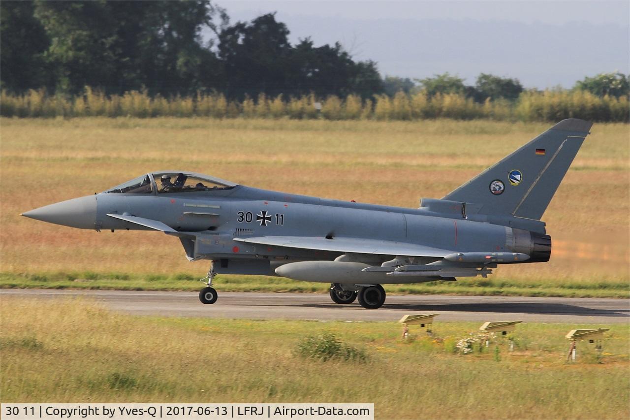 30 11, Eurofighter EF-2000 Typhoon S C/N GS005, Eurofighter EF-2000 Typhoon S, Take off run rwy 08, Landivisiau Naval Air Base (LFRJ) Tiger Meet 2017