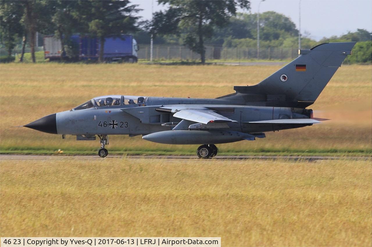 46 23, 1989 Panavia Tornado ECR C/N 817/GS256/4323, Panavia Tornado ECR, Take off run rwy 08, Landivisiau Naval Air Base (LFRJ) Tiger Meet 2017