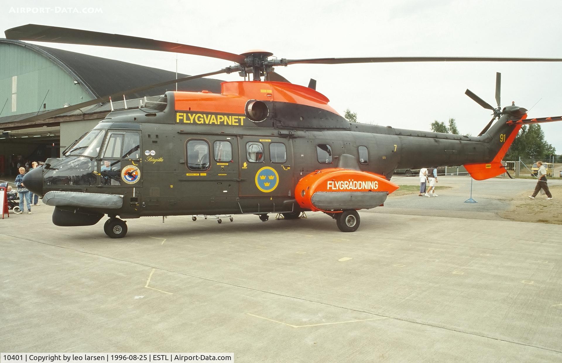 10401, Aérospatiale Hkp.10 Super Puma (AS-332M1) C/N 2230, Ljungbyhed F.5 Air Base 25.8.1996